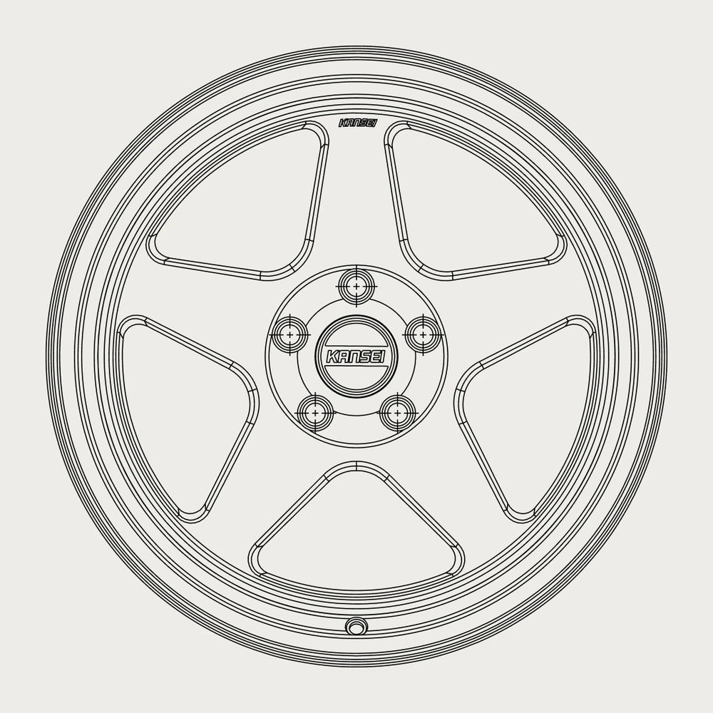 KNP - Hyper Silver with Bright Machined Lip line art