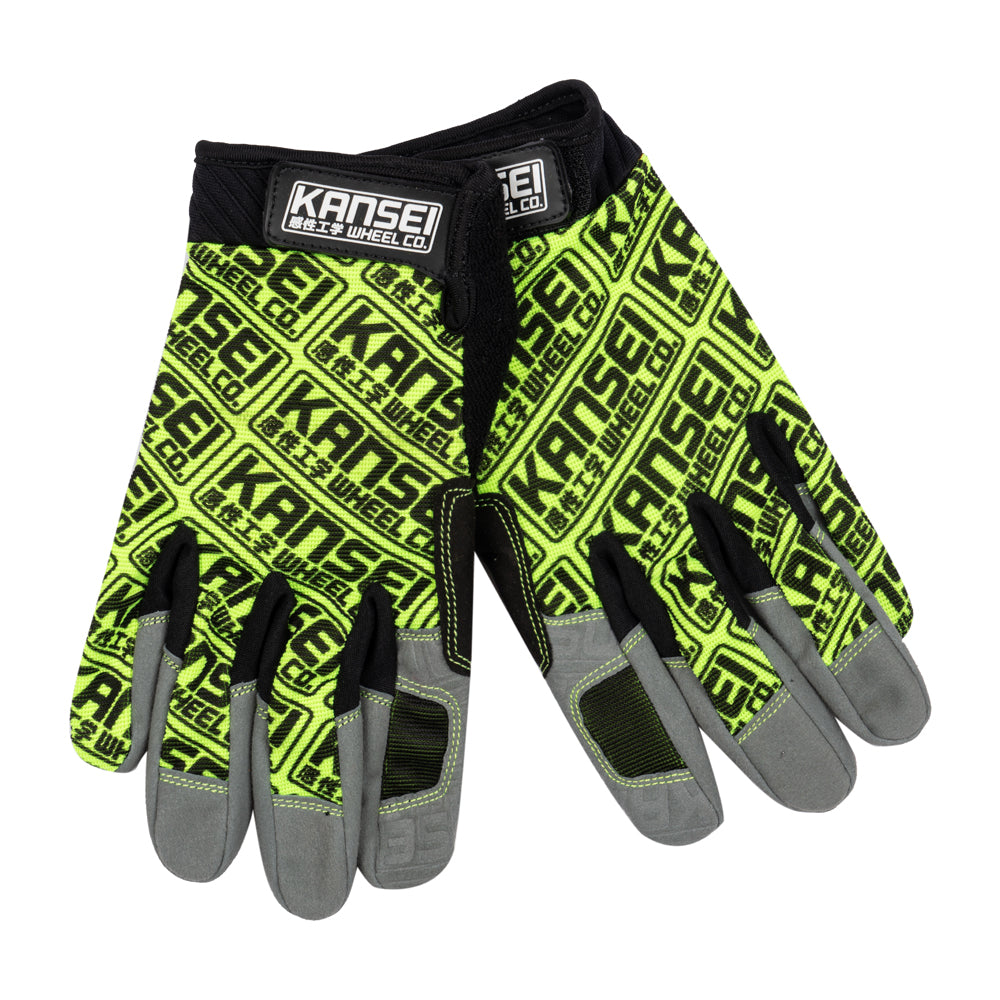 Kansei Touch Screen Mechanic Gloves (Green)