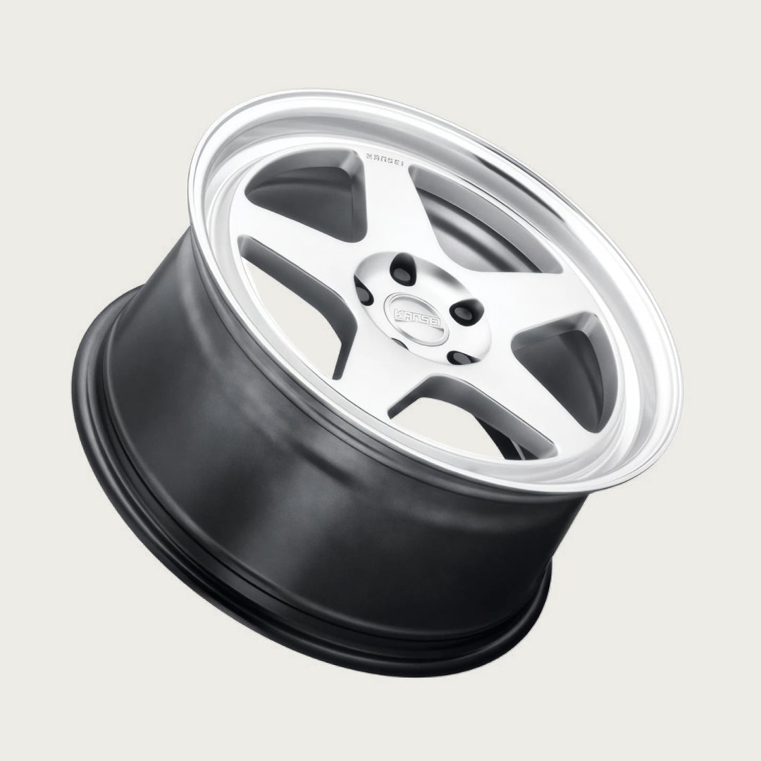 KNP - Hyper Silver with Bright Machined Lip, laid flat