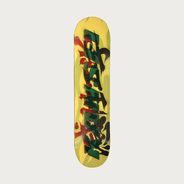 Kansei Yellow/Green SK8 Deck, front