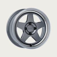 KNP 15" - Gloss Gunmetal Machined Lip, three-quarter view