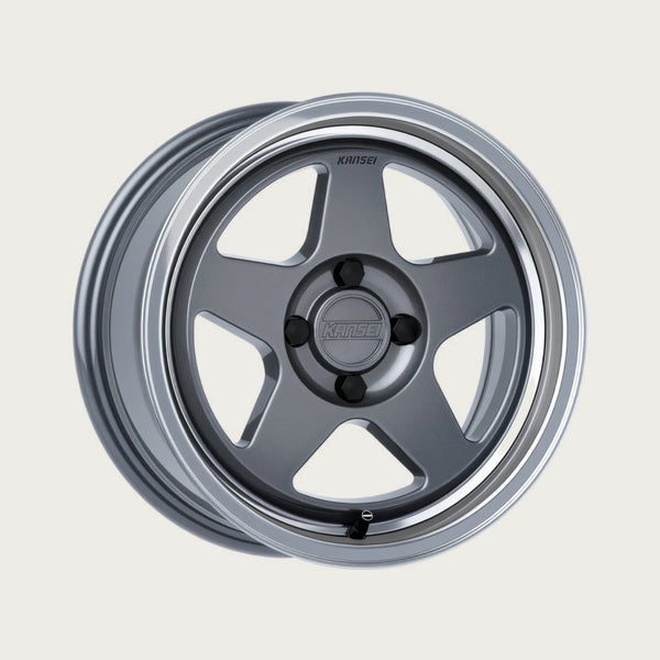 KNP 15" - Gloss Gunmetal Machined Lip, three-quarter view