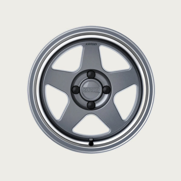 KNP 15" - Gloss Gunmetal Machined Lip, face-on view