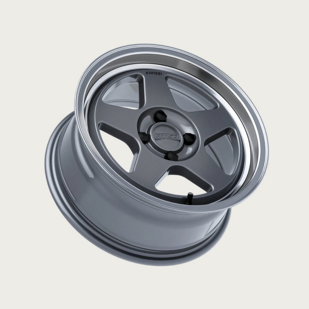 KNP 15" - Gloss Gunmetal Machined Lip, laid flat