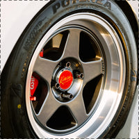 KNP 15" - Gloss Gunmetal Machined Lip, on a car