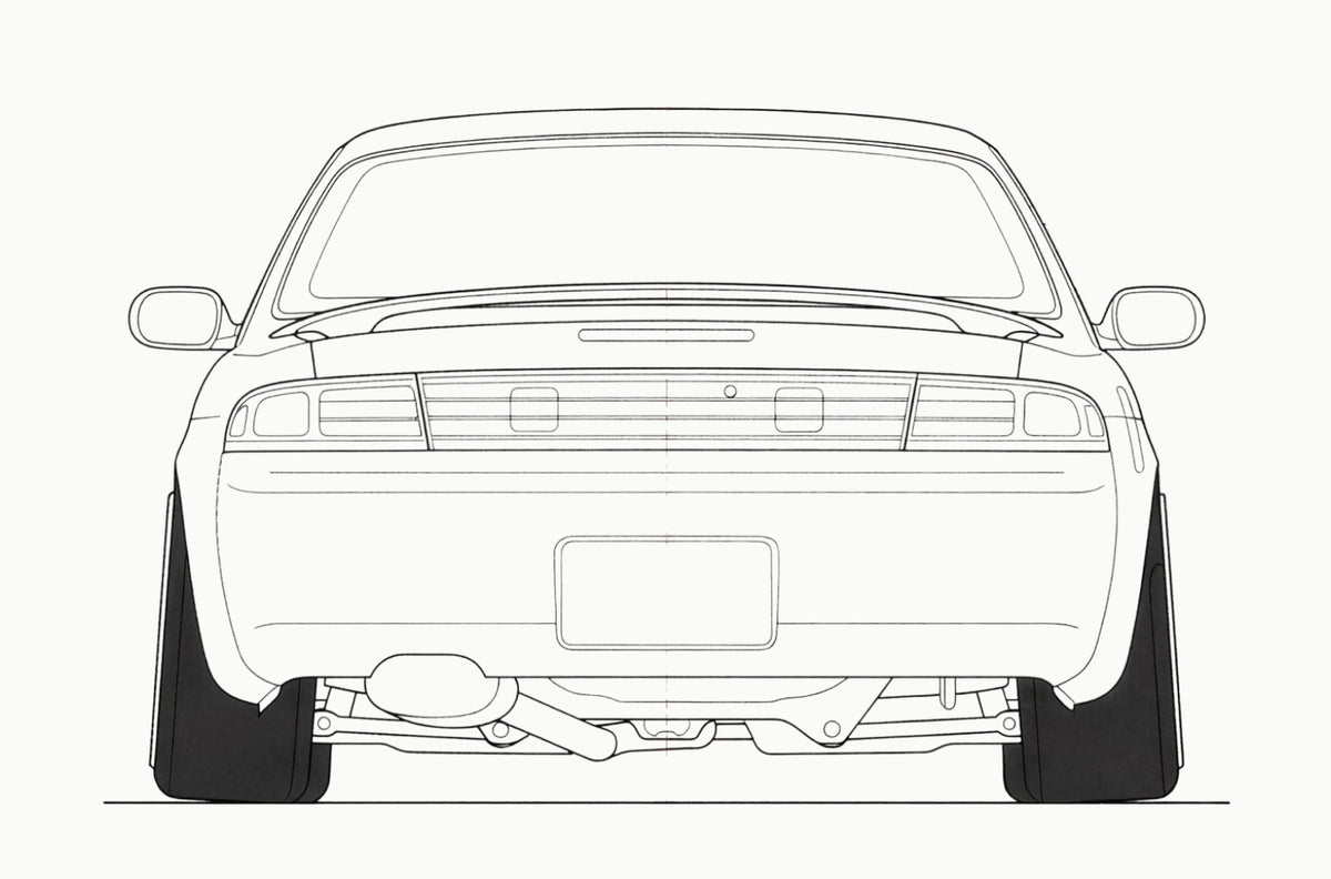 Rear view, +35 offset, tucked