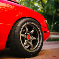 TANDEM 15" - Gloss Gunmetal, on a car